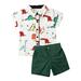 CenturyX Newborn Kids Baby Boy Gentleman Suit Cartoon Dinosaur Tops Shirts Shorts Outfits Cute Baby Outfits Sets