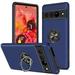 for Google Pixel 8 Pro with Ring Stand 360Â°Rotatable Ring Holder Magnetic Kickstand Matte Back Shockproof Kickstand Protective Phone Case for Google Pixel 8 Pro Blue