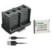 Kastar 1-Pack Battery and Quadruple Charger Compatible with Pentax D-Li92 Optio WG-10 Optio WG-20 Optio WG-30 Optio WG-40 Optio WG-50 Optio WG-60 Optio WG-70 Optio I-10 Optio RZ10 Optio RZ18