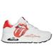 Skechers Women's Rolling Stones: Uno - Rolling Stones Single Sneaker | Size 5.5 | White/Red | Synthetic/Textile