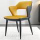 JHKZUDG Modern Dining Chairs,High Back Kitchen Chairs,Living Room Desk Side Chair,Faux Leather Upholstered Chair with Metal Legs,for Kitchen Dining Living Room Chairs,yellow