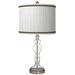 Faux Pleated Giclee Print Lamp Shade with Apothecary Clear Glass Table Lamp