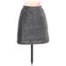 Shein Casual Mini Skirt Mini: Silver Tweed Bottoms - Women's Size Small