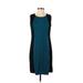 Mossimo Casual Dress - Shift: Blue Solid Dresses - Women's Size P