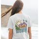 Rapanui Women's Wild Lakes T-Shirt Size: 10 White Certified Organic Cotton Printed T-shirt