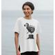 Rapanui Women's Dodo Relaxed Fit T-shirt Size: 18 White Certified Organic Cotton Printed T-shirt