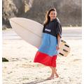 Rapanui Women's Organic Cotton Surf Towel Yellow / Blue Certified Organic Cotton Surf Change Towel Robe