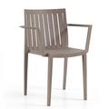 Ezra Polypropylene Arm Chair In Taupe