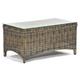 Ryker Rattan Coffee Table Rectangular In Brown With Glass Top