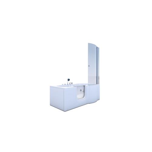 Seniorendusche und Wanne mit Whirlpool S12D-WP-L-EC Dusche 170x85cm