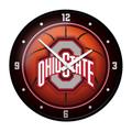 Orange Ohio State Buckeyes Basketball Modern Disc Wall Clock