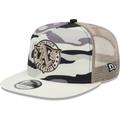 Men's New Era White Oakland Athletics Chrome Camo A-Frame 9FIFTY Trucker Snapback Hat