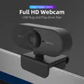 Webcam Full HD 1080p USB avec micro mini caméra d'ordinateur flexible et rotative pour