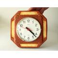 70er Küchenuhr Vintage Keramik Europa Quartz orange beige braun mid century Wanduhr retro Küche Handarbeit Kitchen Clock West Germany 70s