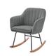 Fauteuil tissu gris rocking chair