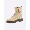 Schnürstiefelette ANDREA CONTI, Damen, Gr. 41, beige (creme), Leder, Glattleder, modisch, Schuhe