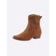 Stiefelette HEINE Gr. 38, braun (cognac) Damen Schuhe Ankleboots Cowboy-Stiefelette Schlupfstiefeletten Bestseller