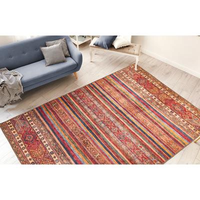 Teppich ME GUSTA "Faye 725", bunt (multi, rot), B:110cm H:6mm L:180cm, Polyester, Teppiche, Flachgewebe Image
