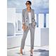 Jackenblazer INSPIRATIONEN "Blazer" Gr. 48, grau (hellgrau, meliert) Damen Blazer