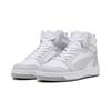 Sneaker PUMA "REBOUND V6", Gr. 39, weiß (puma weiß, ash gray), unifarben, sportlich, Schuhe