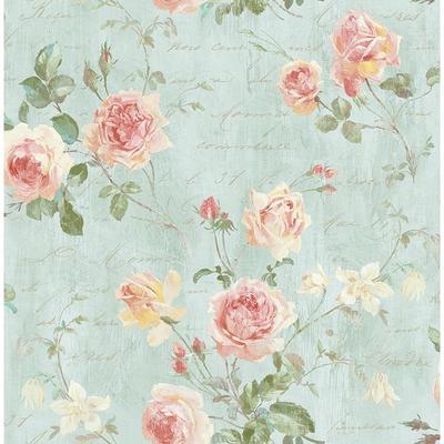Seabrook Designs Charleston Floral Unpasted Wallpaper