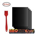 20 PCS of Grill Mats Barbecue Mat Nonstick Grill Mat BBQ Mat with Silicone Brush Oven Matï¼Œ13 x 15.75 inches