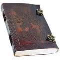 OVERDOSE Vintage Celtic Griffin Journal Dragon Diary with Dual C-Lock - Handmade Antique Journal | Bound leather Journal | Leather Sketchbook| Notebook Diary - 6 x 8 inches | 15 x 20 cm I A5