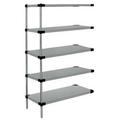 Solid 5-Shelf Add-On Units 18 x 48 x 86 in. - Galvanized Steel