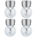 Morttic 4 Pack Hanging Solar Lights Cracked Glass Ball Light Outdoor Decorative Solar Lanterns Waterproof Globe Lighting for Garden Yard Patio Fence Tree Decor White