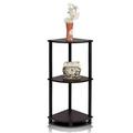 Turn-N-Tube 3-Tier Corner Display Rack Multipurpose Shelving Unit Espresso & Black - 29.6 x 11.6 x 11.6 in.