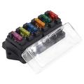 1pcs 6 Way Fuse Box DC 12V 24V 40A Circuit Car Trailer Auto Blade Fuse Box Block Holder ATC ATO Fuse Holder with 6 Fuses