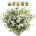Artificial Flowers Wildflowers Daisy Bundle Fake Plants Silk Greenery Plastic Faux Daisies Mixed UV Resistant Colorful for Vase Arrangements Outdoor Decoration