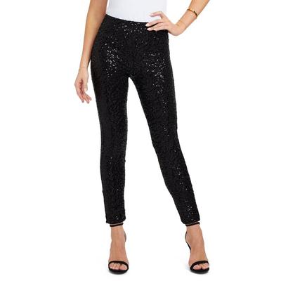 Black Sequin High Waisted Leggings