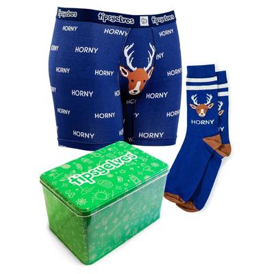 Men's Horny Boxers & Socks Gift Set