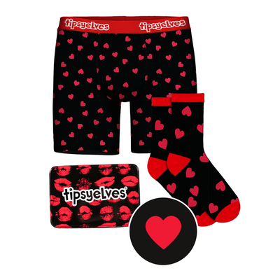 Men's Hearts on Fire Boxers & Socks Gift Set