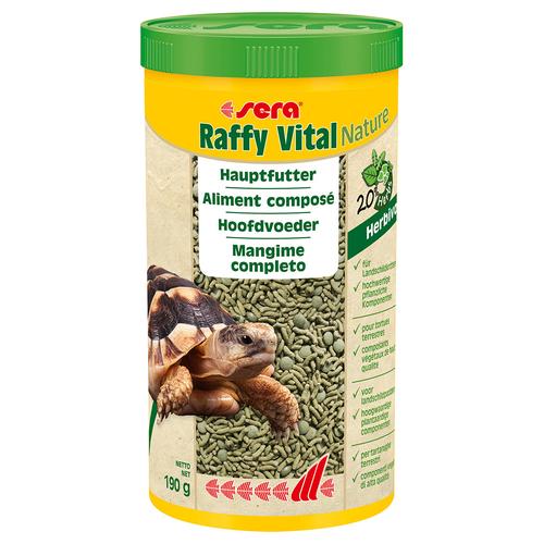 1000ml Sera Raffy Vital Nature Schildkrötenfutter Ausgewogenes Mischfutter für Landschildkröten