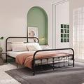 Panana NEW Pattern Headboard Metal Frames French Style Bedroom Furniture (Black, 4FT)