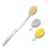Bath for Dry Skin 3 In 1 Foldable Shower Brush Back With Brush Sponge Floating Stone For Bathing And Showering Exfoliating Or Brushing Teeth On Dry Skin Tan Mitten Clips