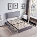 VECELO Platform Bed Frame with 4 Storage Drawers, Adjustable Upholstered Headboard, Storage Beds