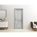 Slab Barn Door Panel | Veregio 7288 Light Grey Oak with Frosted Glass