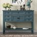 Wood Frame Entryway Table Modern Console Table Open Shelf Sofa Table High Storage Capacity Console Table for Hallway