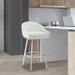 Eleanor Black or Brushed Stainless Steel Swivel Counter or Bar Stool