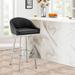 Eleanor Black or Brushed Stainless Steel Swivel Counter or Bar Stool