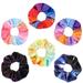 NUOLUX 6pcs Women Rainbow Hair Rope Beautiful Ponytail Holders Girls Hair Accessories Creative Headdress (3pcs Starry Hair Rope 3pcs Rainbow Hair Rope)