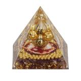 Crystal Pyramid Meditation Pyramid Tabletop Ornament Feng Shui Crystal Crafts for Home Office Art Decor