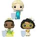 Disney 100 Princess Funko Pop Set of 3 with Protector Bundle - Includes Elsa #1319 Tiana #1321 and Mirabel #1327 (Glows in the Dark) Figures with 3 Blue Salamander Emporium Plastic Protector Cases