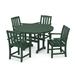 Trex Outdoor Cape Cod 5-Piece Round Farmhouse Dining Set Plastic in Green | 48 W x 48 D in | Wayfair TXS2033-1-RC