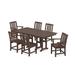 Trex Outdoor Cape Cod 7-Piece Farmhouse Dining Set Plastic in Brown | 72 W x 37.72 D in | Wayfair TXS2025-1-VL