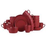 Stone Lain Michelle 32-Piece Dinnerware Set Stoneware Ceramic/Earthenware/Stoneware in Red | Wayfair BLB0691