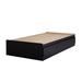 South Shore Gramercy Twin Storage Platform Bed Wood in Black | 14.75 H x 41.25 W x 76.5 D in | Wayfair 15669